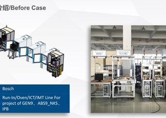 Run‐In/Oven/ICT/IMT Line For project of GEN9、ABS9_NKS、 IPB